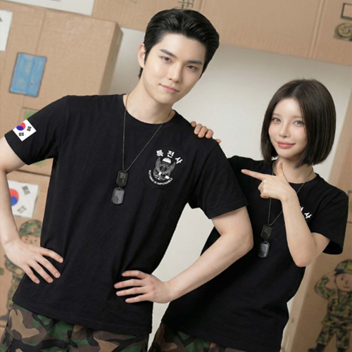 특전사 블랙 면티셔츠